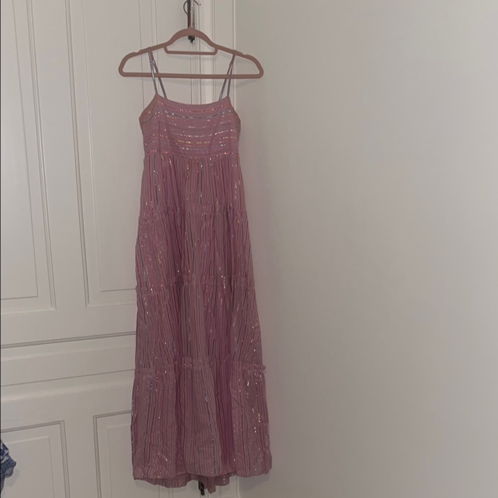 SAYLOR Pink Maxi Dress with Spaghetti Straps